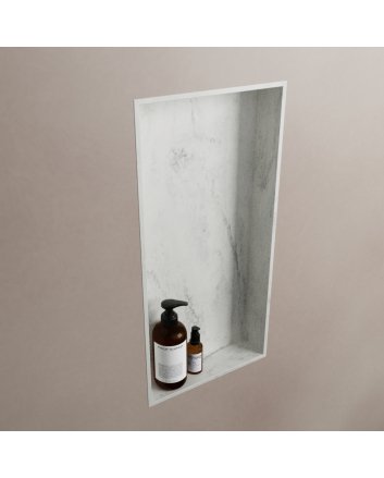 Mondiaz Easy Nis 59,5x29,5cm in solid surface kleur Opalo. 1 vak  geschikt voor in- of opbouw