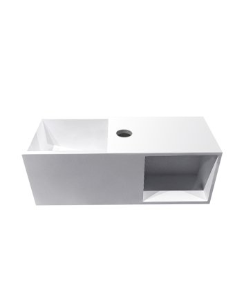 Wiesbaden Julia fontein Solid surface met nis 54 x 20 x 20 cm mat wit