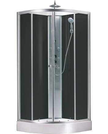 Jupiter complete douchecabine 90x90x225 alu mat 5mm glas