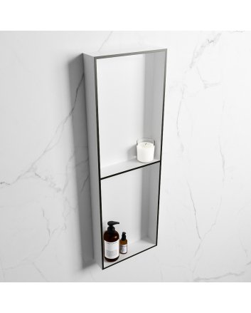 Mondiaz Easy Nis 149,5x29,5cm in solid surface kleur Urban | Talc. 2 vakken geschikt voor in- of opbouw