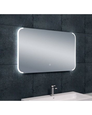 Bracket spiegel rechthoek met LED, dimbaar en spiegelverwarming 100 x 60 cm