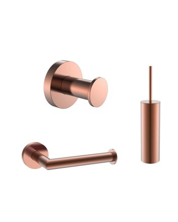 Sani DeLuxe Toilet accessoireset rond Brons