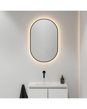 Mondiaz Glow spiegel ovaal 45x90cm Urban Bewegingssensor LED verlichting rondom