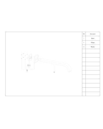 inbouw-uitloop vierkant 30cm 1/2'' mat zwart