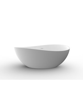 Waive vrijstaand ligbad 160 x 95 cm solid surface mat wit