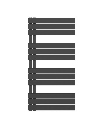120x60 cm - 675 Watt - Ecorad Slide - Mat Zwart - Handdoekradiator | Designradiator