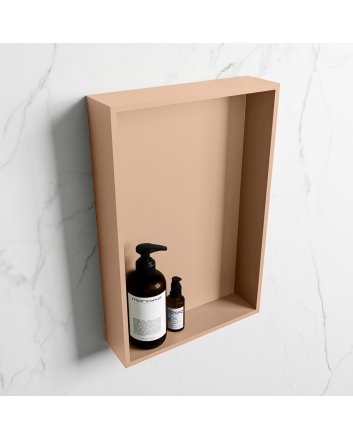 Mondiaz Easy Nis 44,5x29,5cm in solid surface kleur Rosee | Rosee. 1 vak  geschikt voor in- of opbouw