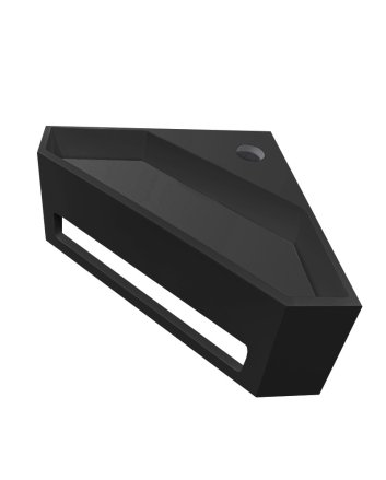 Wiesbaden Julia hoekfontein Solid surface 35 x 35 x 16 cm mat zwart