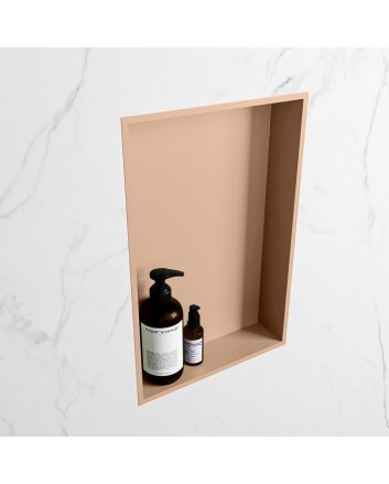 Mondiaz Easy Nis 44,5x29,5cm in solid surface kleur Rosee | Rosee. 1 vak  geschikt voor in- of opbouw