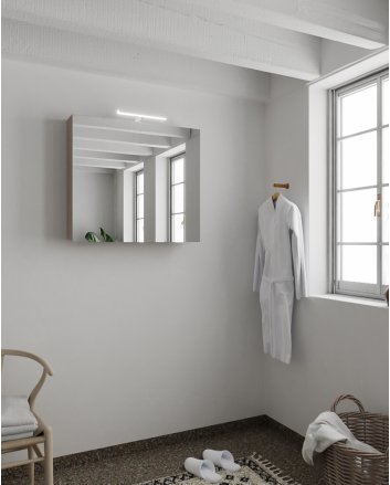 Mondiaz Cubb spiegelkast 80x70x16cm kleur smoke met 2 deuren