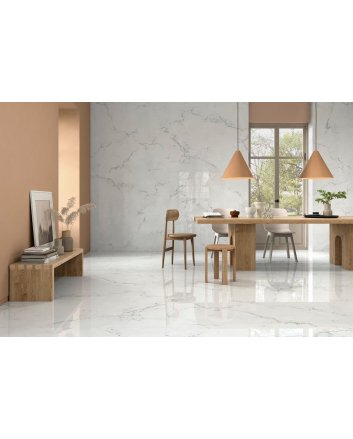 Emigres Dakota vloertegel hoogglans 80x80 blanco