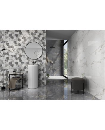 Emigres Dec griso vloertegel hoogglans 60x120 gris