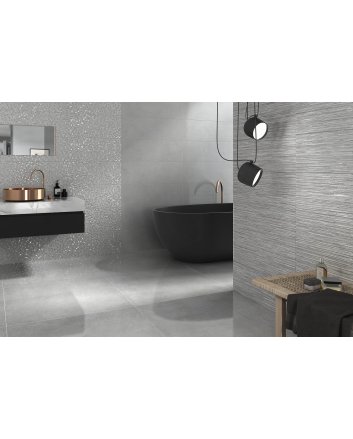 Emigres Hit wandtegel hoogglans 25x75 gris