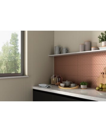 Emigres Linus velvet hoogglans wandtegel 20x60 beige
