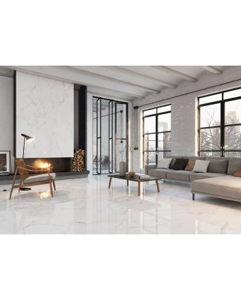 Emigres Lucia vloertegel hoogglans 60x120 blanco