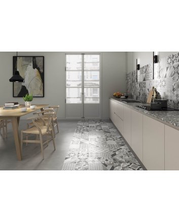 Emigres Hidra neutral wandtegel satijn 60x60 gris
