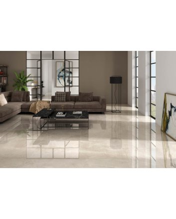 Emigres Silky vloertegel hoogglans 80x80 beige