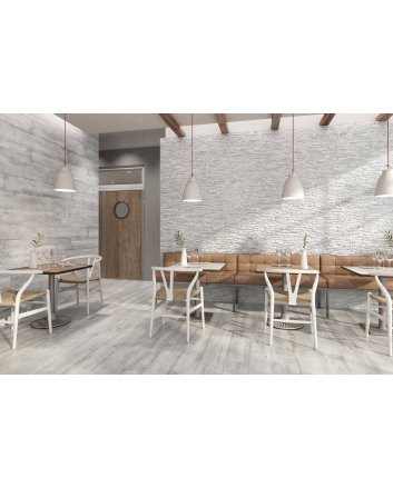 Emigres Tyler wandtegel satijn 40x120 blanco
