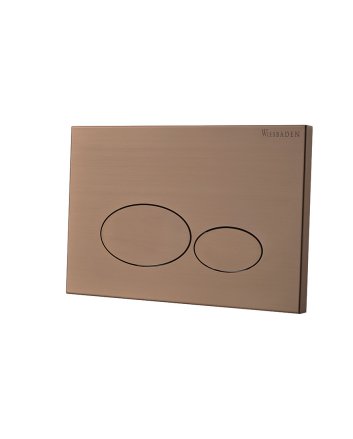 Wiesbaden X32 Metal drukplaat voor inbouwreservoir geborsteld brons koper