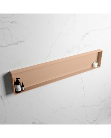 Mondiaz Easy Nis 149,5x29,5cm in solid surface kleur Rosee | Rosee. 1 vak  geschikt voor in- of opbouw