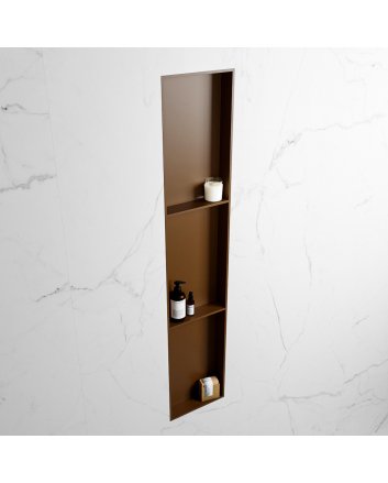Mondiaz Easy Nis 149,5x29,5cm in solid surface kleur Rust | Rust. 3 vakken  geschikt voor in- of opbouw