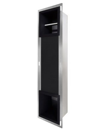 Inbouw toilet- en reserverolhouder mat zwart