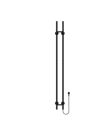 150cm Sticky - 120W Dryheating - Mat Zwart - Elektrische Staafhanddoekradiator Dubbel