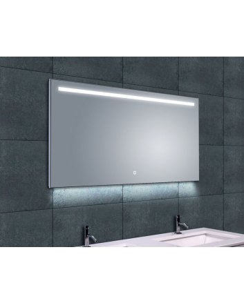 Ambi one spiegel rechthoek met LED, dimbaar en spiegelverwarming 120 x 60 cm