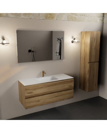 Mondiaz Aivy 120cm badmeubel Chai, wastafel Talc solid surface midden 1 kraangat