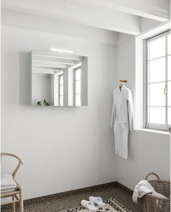 Mondiaz Cubb spiegelkast 80x70x16cm kleur greey met 2 deuren