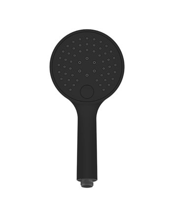 UniMatch handdouche 3 standen Ø 12 cm mat zwart