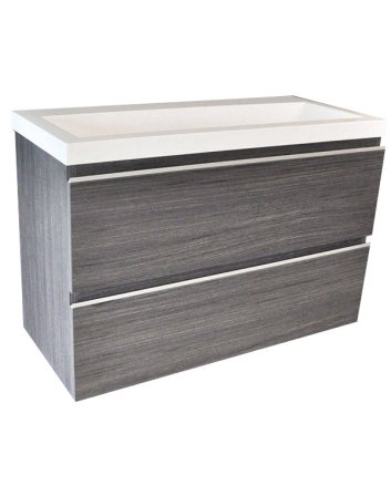 Shall onderkast 80 x 36 cm houtnerf grijs