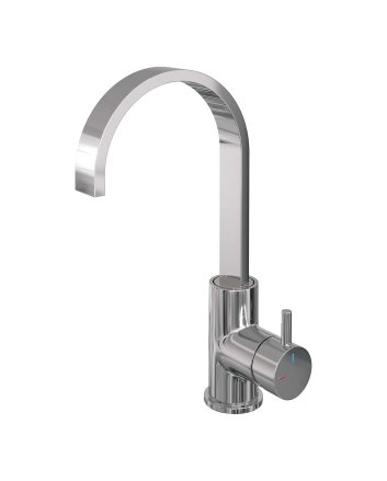 BRAUER Chrome Edition hoge opbouw wastafelmengkraan met draaibare platte uitloop model B chroom