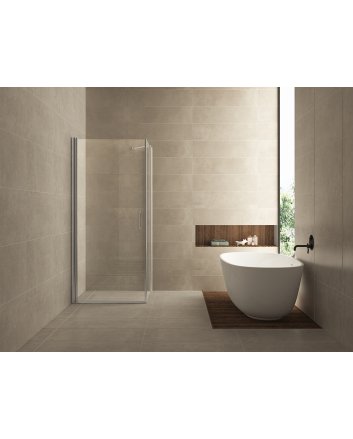 Uni douchecabine draaideur met zijwand 100x100 cm chroom met helder glas 8mm NANO