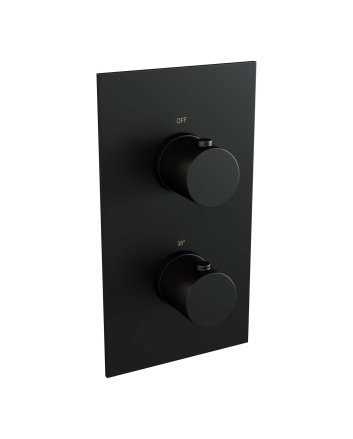 BRAUER Black Edition 3-weg inbouwthermostaat met in- en afbouwdelen mat zwart