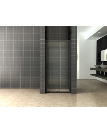 Skyline nis schuifdeur 1300 x 2000 x 8 mm nano helder glas/mat zwart