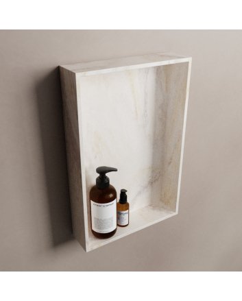 Mondiaz Easy Nis 44,5x29,5cm in solid surface kleur Ostra. 1 vak geschikt voor in- of opbouw