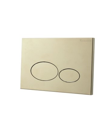 Wiesbaden X32 Metal drukplaat voor inbouwreservoir geborsteld messing