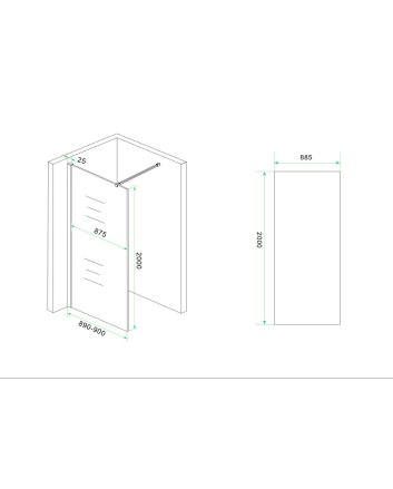 Slim glasplaat spiegelrook- naar helder glas 1200x2000 8mm nano