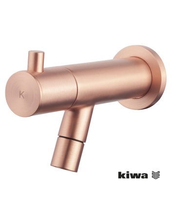 Amador fonteinkraan met muurbevestiging Kiwa 1/2'' geborsteld koper
