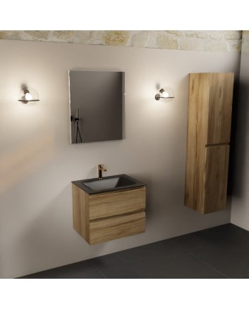 Mondiaz Aivy 60cm badmeubel Chai, wastafel Urban solid surface midden 1 kraangat