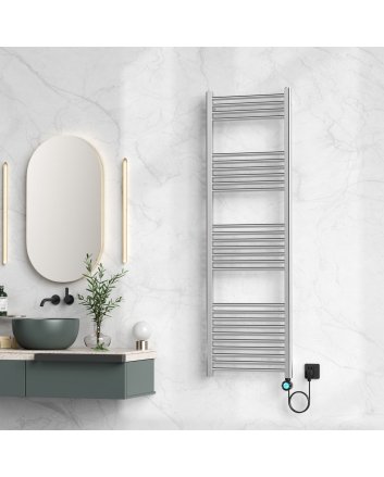 160x50 cm - Ecorad E-Smart Wifi - 700W - Geborsteld Staal - Programeerbare Elektrische Radiator
