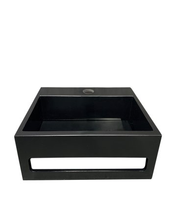Wiesbaden Julia fontein Solid surface 30 x 28 x 12,5 cm mat zwart