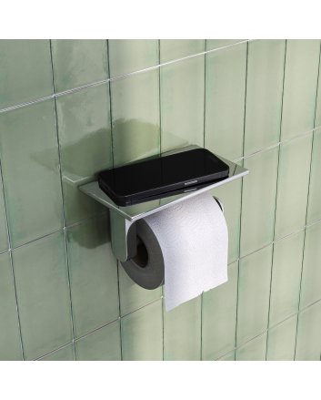 BRAUER Toiletrolhouder met planchet chroom