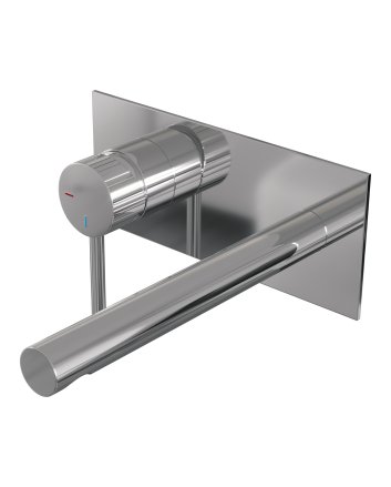 BRAUER Stripe inbouw wastafelmengkraan met rechte uitloop en afdekplaat model A2 chroom