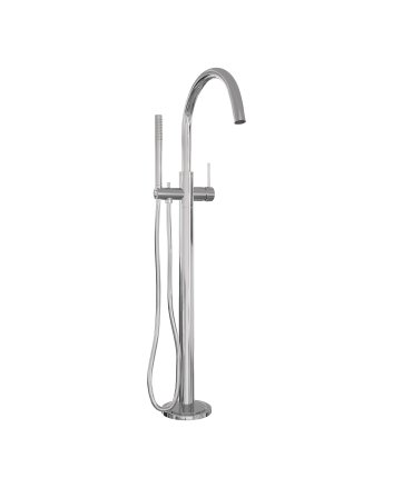 BRAUER Stripe vrijstaande badmengkraan SET 01 met staaf handdouche en doucheslang chroom