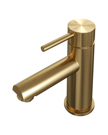 BRAUER Stripe lage opbouw wastafelmengkraan model A goud geborsteld PVD