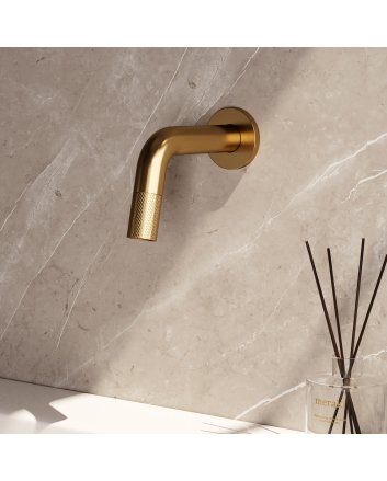 BRAUER Gold Carving inbouw fonteinkraan inkortbaar goud geborsteld PVD