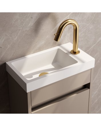 BRAUER Gold Edition opbouw fonteinkraan met gebogen uitloop goud geborsteld PVD