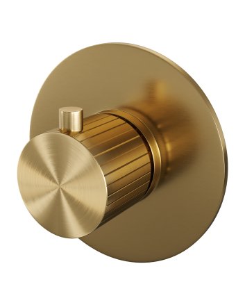 BRAUER Stripe losse inbouwthermostaat met in- en afbouwdelen goud geborsteld PVD